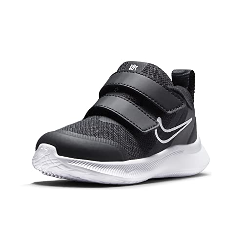 Nike Star Runner 3, Trainer, Schwarz Dunkelrauchgrau Weiß, 22 EU