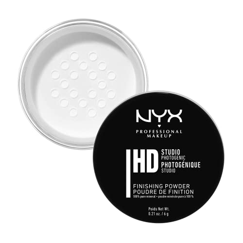 NYX Professional Makeup Studio Finishing Powder, Loses Puder, Mattes Finish, Ölabsorbierend, Vegane Formel, Farbton: Translucent