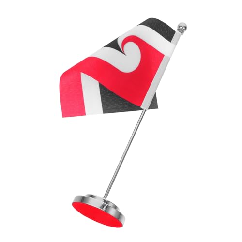 KICHOUSE Maori National Flag Tischflagge Mini-tischfahne Neuseeland-flagge Kleine Landesflagge Minifahnen Auf Stöcken Miniatur-schreibtischflagge Hawaii Bürovorräte Tischfahnen Polyester