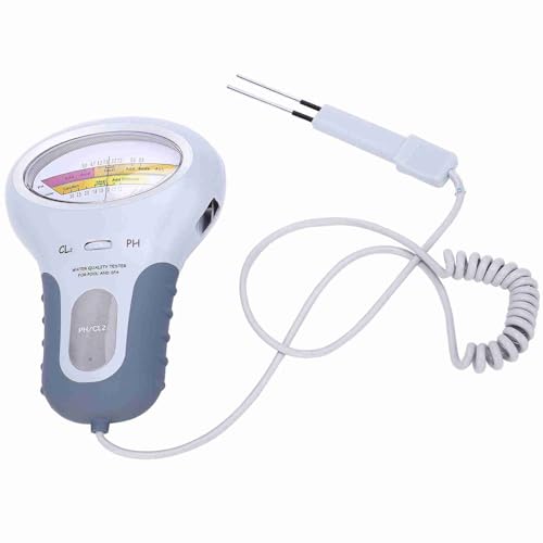 Digitaler Multifunktions-LCD-Wasserzähler, CL2-Chlor- und pH-Pool-Tester, Schwimmbad-Wasserqualitätsanalysator mit Sonde, digitales Testmessgerät für pH, Chlor (PC-102B)