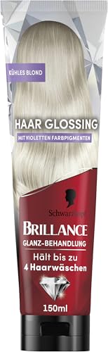 Brillance Glanz-Behandlung, Haar Glossing Kühles Blond (150 ml), pflegt und intensiviert die Haarfarbe, kann wie eine Haarmaske angewendet werden, hält bis zu 4 Haarwäschen