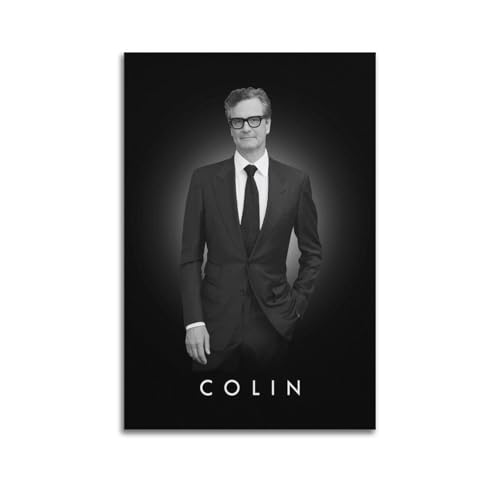 OSMNNIZ Poster, Motiv: Theaterdarsteller, Colin Firth, dekoratives Gemälde, Leinwand, Wandposter und Kunstdruck, moderne Familienschlafzimmer-Dekoration, Poster, 20 x 30 cm