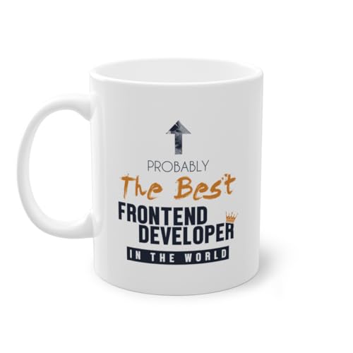 Best Frontend Developer World Softwareentwickler Coder Kaffeetasse | Softwareingenieur Developer Programmierer Tasse Weiß (00639B)