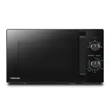 Toshiba MW2-MM20PF(BK) Freistehend Mikrowelle/Solo-Mikrowelle / 20L / 800W / 5 Leistungsstufen mit praktischer Auftaufunktion/LED-Beleuchtung im Innenraum/Schwarz