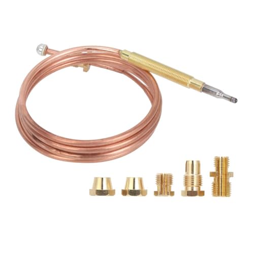 Gas-Thermoelement, 2 Stück, 35,4 Zoll Universal-Gasheizungs-Thermoelement-Ersatz-Gasherd-Kamin-Ersatzsatz, Adapter Für Heizgerät