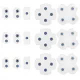 ECSiNG 3 Sets Leitfähige Tastenpads Ersatz Kompatibel mit PS4 Controller JD M-030 JD M-040 Silikon Leitfähige Klebeknopf Pad Transparent