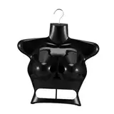 Harilla Hängende Schaufensterpuppe, Torso, weiblicher Körper, Schaufensterpuppe, Kleiderbügel, Oberkörper, Schneiderpuppe für Bekleidungshändler, Schwarz