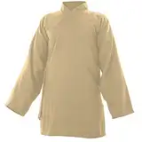 Baumwolle (Leicht) Kung Fu & Tai Chi Shirt Diagonaler Kragen Langarm - Taiji Anzug Beige 180