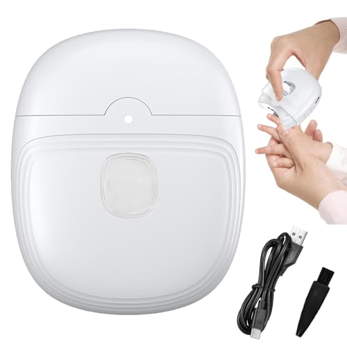 Elektrischer Nagelknipser, Elektrischer Automatischer Nagelknipser, USB Aufladbarer Elektrischer, Sicherheits Nagelknipser Für Erwachsene Senioren Säugling Babyältere Menschen Erwachsene (Weiß)