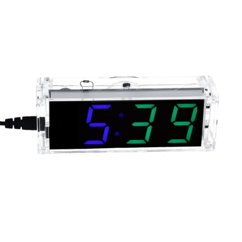 AZDelivery Digitaluhr Bausatz mit Acrylgehäuse – DIY Elektronik Uhr mit 4-stelligem LED-Display – Arduino-kompatibles Löten für Anfänger – Bausatz zum Erlernen der Elektronik und Löten