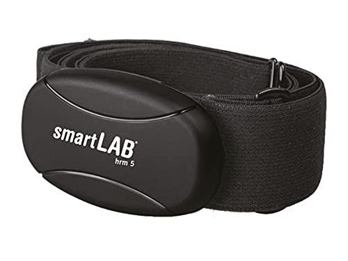 smartLAB hrm 5 Herzfrequenzmessgerät Brustgurt Non-Coded 5,3 kHz | Herzfrequenzmesser geignet für Ihr Heimtrainer | kein Bluetooth u. ANT+ | Mit elastischen Gurt aus Textil