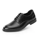 Cusolemore Herren Anzugschuhe Schnürhalbschuhe, Männer Businessschuhe Schnürschuhe Oxfords, Fersenpolster Design Black 46