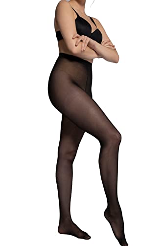 Ulla Popken Damen, 40den Strumpfhose, Schwarz, 56-58