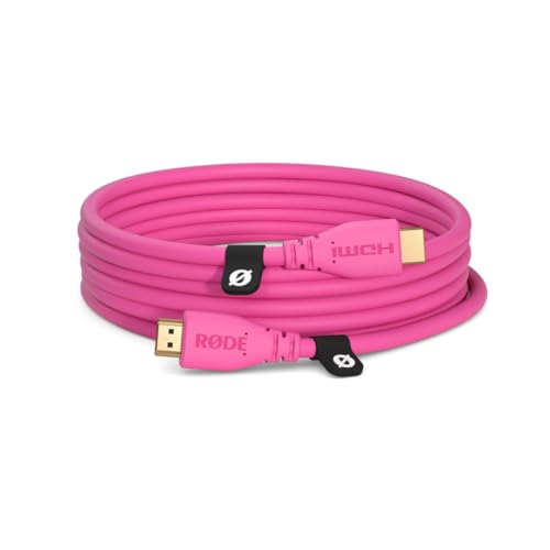 RØDE HDMI-3 Premium High Speed HDMI-Kabel mit Ethernet (3m/10ft, Pink)