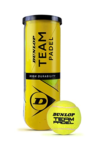 Dunlop Team Padel – Padel Bälle für Trainings- und Turnierspiele (1x3er Dose), Gelb