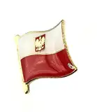 SNS Components Anstecknadel mit Wappen Polen, Metall, Emaille, Länderflagge, Rot, Klassisch, Brooch Pin, Accessoire