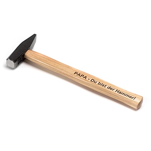 Gravierter Hammer: PAPA - Du bist der Hammer! Geschenkidee zum Vatertag Vatertagsgeschenk | Männer Geschenke | Geschenk für Papa