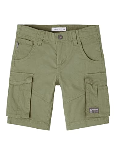 NAME IT Jungen Nkmryan Reg Twi L Shorts 6776-ba Noos Cargos, Deep Lichen Green, 164 EU