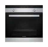 Siemens HB113FBS1, iQ100 Einbau-Backofen, 60 x 60 cm, Schwarz, Edelstahl, Schnellaufheizung, Gleichmäßig Bräunung durch 3D Heißluft, einfache Bedienung dank LED Display und versenkbarer Drehwähler