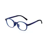 ADEWU Kinderbrille Ohne Stärke Blaulichtfilter Rund Oval Brillenfassung Brillengestell Anti Blaulicht Brillen TR90 Rahmen für Mädchen und Jungen