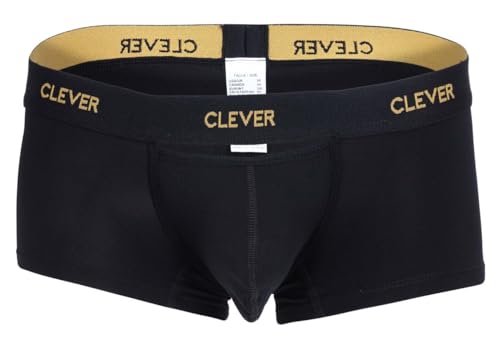 CLEVER MODA Maskuline Unterwäsche Boxer Brief Trunks Ropa Interior Colombiana, Black_style_1677, L