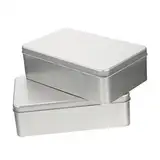CALLARON 2 Stück Blechdosen zur Aufbewahrung Leere Keksschachteln für Snacks und Süßigkeiten Praktische Flache Verpackung für Tiramisu und Gebäck Hochwertige Langlebige Metallboxen mit