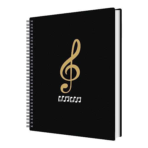 Irich A4 Notenmappe, 50 Taschen/100 Seiten Wasserdicht Kunststoff Präsentationsmappe Registermappen Music Sheet Chormappe für Dokumente, Papier, Kunstwerke, Gemälde, Fotos