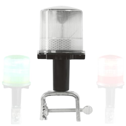 Cloud Fire Navigationslicht Solar,Led Toplicht Boot 0.5nm,360°Ankerlicht mit Halterung IP67 Wasserdicht für Fischer Boote Navigation sweiße Licht+Rotlicht+Grünes Licht