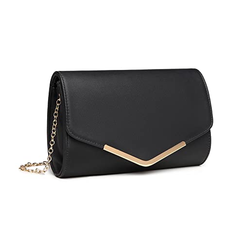 Miss Lulu Clutch Damen Abendtasche Mini Crossbodytasche Kette, Umhängetasche, Umschlag, Geldbörse, geeignet für Party, Hochzeit, Bankett, als Geschenk