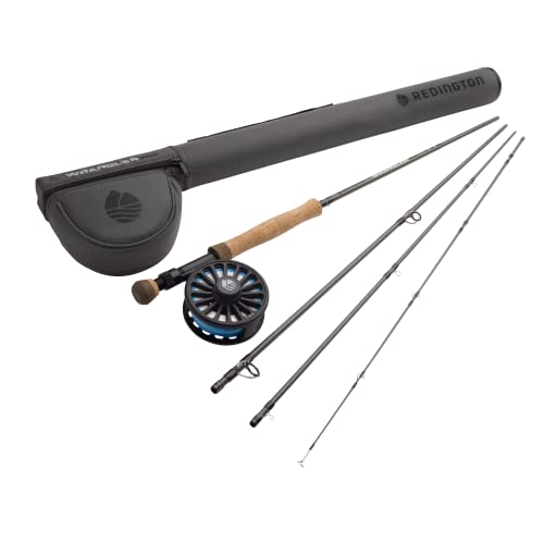 Redington Wrangler Salt Fliegenfisch-Set, 8 Gewicht, 2,7 m Rute, Kreuzwasserrolle, Fliegenschnur, Vorfach und Tragetasche