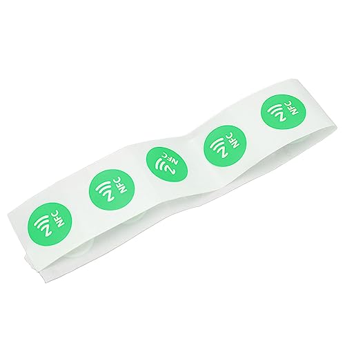 Marhynchus 30 NFC -Aufkleber NTAG215 -Karte, 504 Bytes Verfügbarer NDEF Speicher, Wasserdicht für eine Breite Anwendung, Gute Kompatibilität mit Tagmo, 25mm (GREEN)