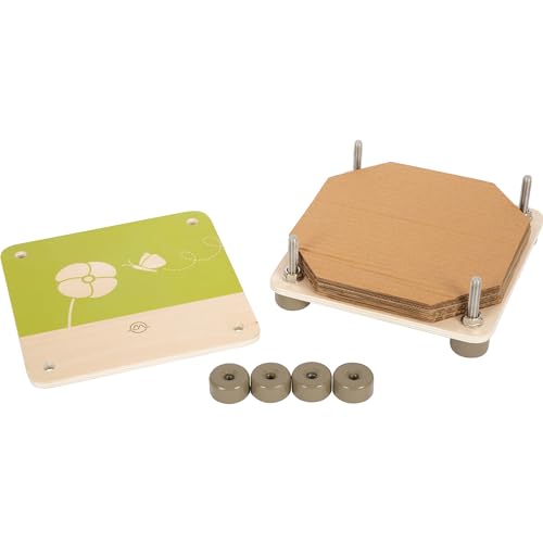 Small Foot Blumenpresse Discover, aus FSC 100%-zertifiziertem Holz, Presse zum Basteln für Kinder ab 3 Jahren, 12436, Grün