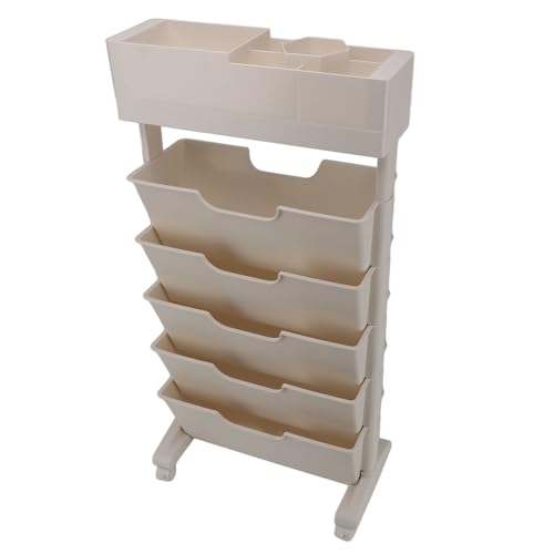 Bücherregal, Stabiles, Vielseitiges Belichtungsschelf des Buches mit Großer Kapazität für die Schule (mit Rädern 40,4x74.7cm)