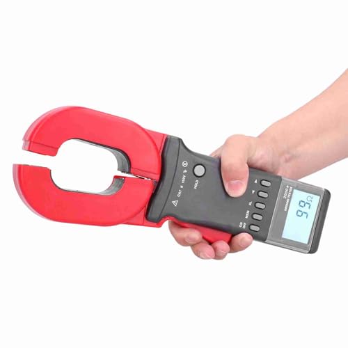 Dpofirs ETCR2000 0,01-1200 Ω Clamp Amperemeter, digitaler Erdungswiderstandstester mit LCD-Bildschirm, 1-199 Ω Schall- und Lichtalarm Digital Clamp Ground Meter