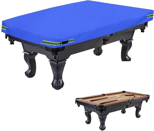 8ft Billardtisch Abdeckung, 600D Wasserdicht Staubdicht Winddicht Anti-UV Oxford Schutzhülle für Snookertisch Billardtisch Gartenmöbel Gartentisch