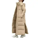 Damen Wintermantel,Only Winterjacke Damen,Elegant Steppmantel Mit Taschen Dicker Winterparka Mit Reißverschluss Thermo Fleecejacke Retro Skijacke Weihnachten Geschenk