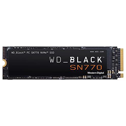 WD_BLACK SN770 NVMe SSD 1 TB (High-Performance Gaming SSD, PCIe Gen4, M.2 2280, Lesen 5.150 MB/s, Schreiben 4.900 MB/s) Schwarz