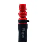 Shisha Mundspitze Luxus Shisha Mundstück für Shisha Schlauch Griffe mit Lanyards:eine handgefertigte Lederkette und ein VIP-Markierungsband in Geschenkbox | Universell,stilvoll und sicher (MESH -RED)