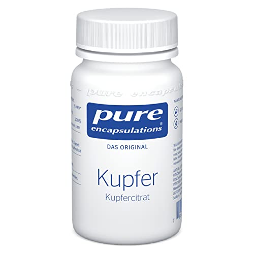 Pure Encapsulations - Kupfer (Kupfercitrat) -Spurenelement Kupfer, organisch gebunden - 60 vegane Kapseln