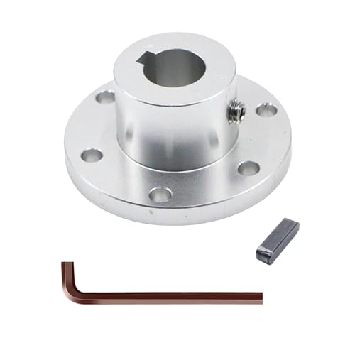 MiJunHD Aluminium Legierung Flansch Kupplung Keyway, 15mm Inner Diameter, Flansch Wellenverbinder für Motor Führungs-Wellen Kupplungen Rad Nabe Flansch DIY Modell Teile (1Stück)