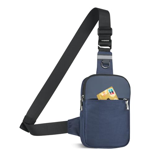 BROADREAM Sling Chest Crossbody Bag, Wasserdicht Umhängetasche Brusttasche Schultertasche Herren Damen - Handytasche mit RFID-blockierende Reißverschlusstasche Geeignet für Outdoor-Sport und Wandern