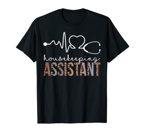 Haushaltsassistent Leopard Herzschlag Wertschätzung Frauen T-Shirt