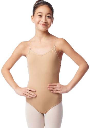 DANSHOW Camisole-Ballett-Trikot für Mädchen Tanzgymnastik-Trikot für Damen Nackte nahtlose Unterwäsche-Kostüme mit verstellbaren Trägern(XJ8A13)