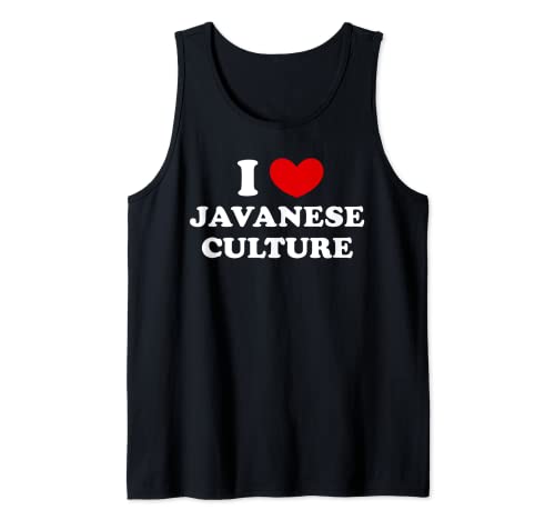 I Love Javanese Culture, Ich liebe die javanische Kultur Tank Top