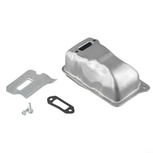Auspuff Für TS410 TS420 Schalldämpfer Set Mit Dichtung Und Hitzeschutzplatte - Passend Für TS 410 420 Motorsäge - Leistungsverbesserung Und Lärmreduzierung