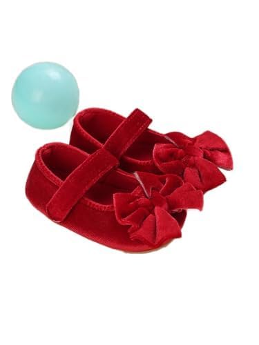 ZOYA Premium Rot Baby Schuhe mit Schleifen - Stilvolle und bequeme Schuhe für Mädchen | Ideal für die ersten Schritte, rot red, w miesiącach: 0-6