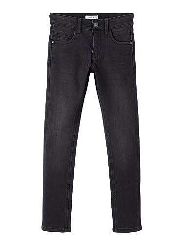 NAME IT Jungen Nkmsilas Dnmtax Pant Noos Hose, Black Denim, 146 EU