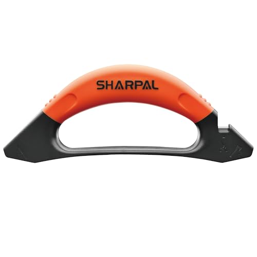 Sharpal 112N 3-in-1 Axt-und Messerschaerfer, Schärfer Für Gartengeräte, Messers, Axt, Machete, Rasenmäher, Schere, Wolframstahl für Grobschliff, Keramik für Feinschliff