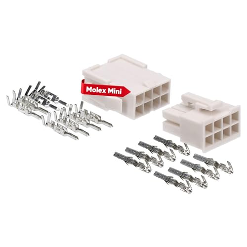 Molex Mini-Fit Jr. Steckverbinder-Set 8 polig für PC-Komponenten Kali-2408 I Industriequalität vom deutschen Händler