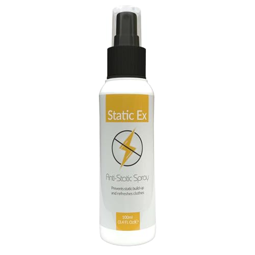 StaticEx Antistatik Spray Kleidung - Geruchsneutrales Antistatisches Spray, Anti Static Spray für Kleidung, Teppich, Möbel & Textilien, Auto - Antistatikspray für Kleidung